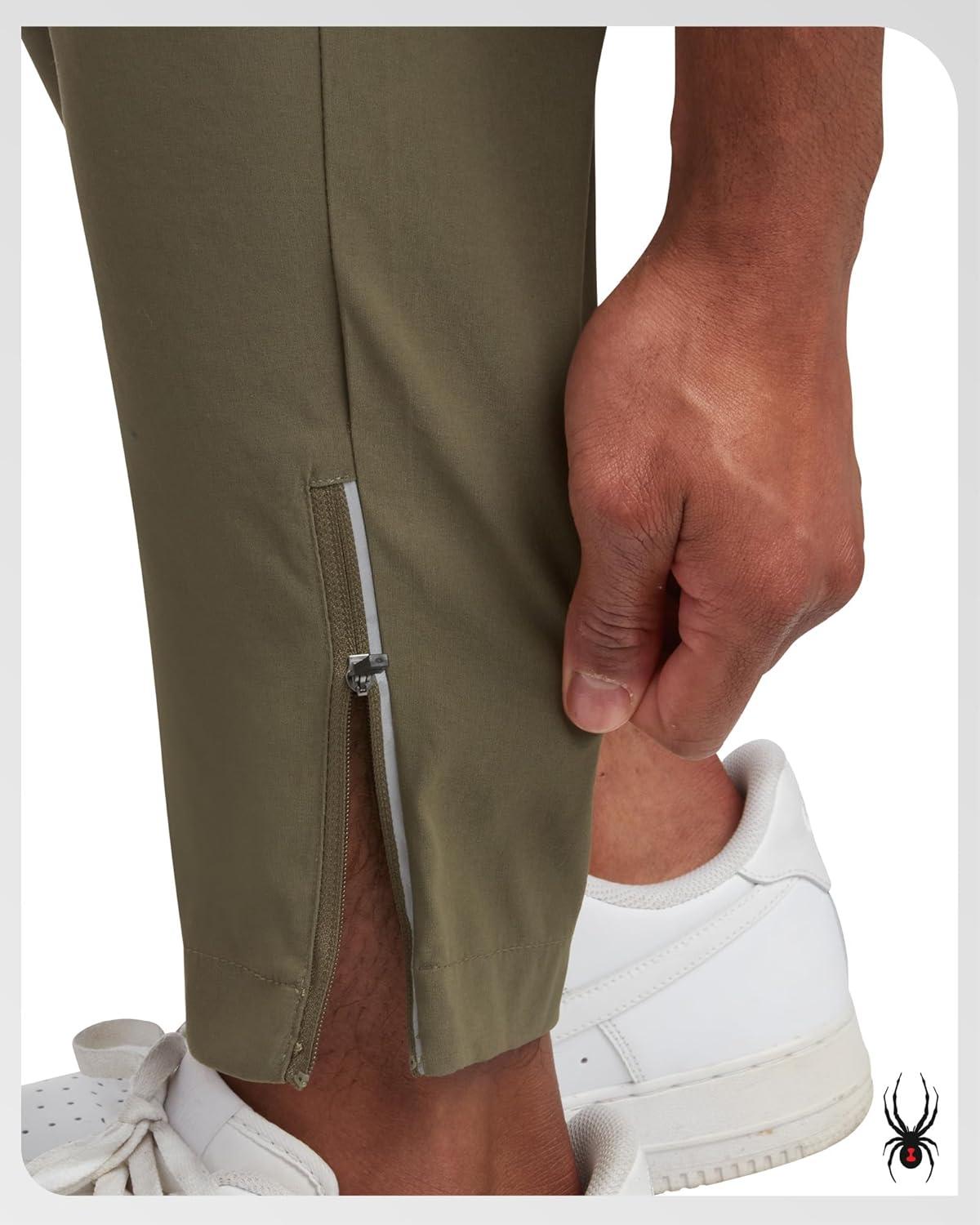 imageSpyder Mens Work Pants Lightweight Stretch Athletic Joggers for Men Moisture Wicking Pants for Work or Casual Golf WearOlive