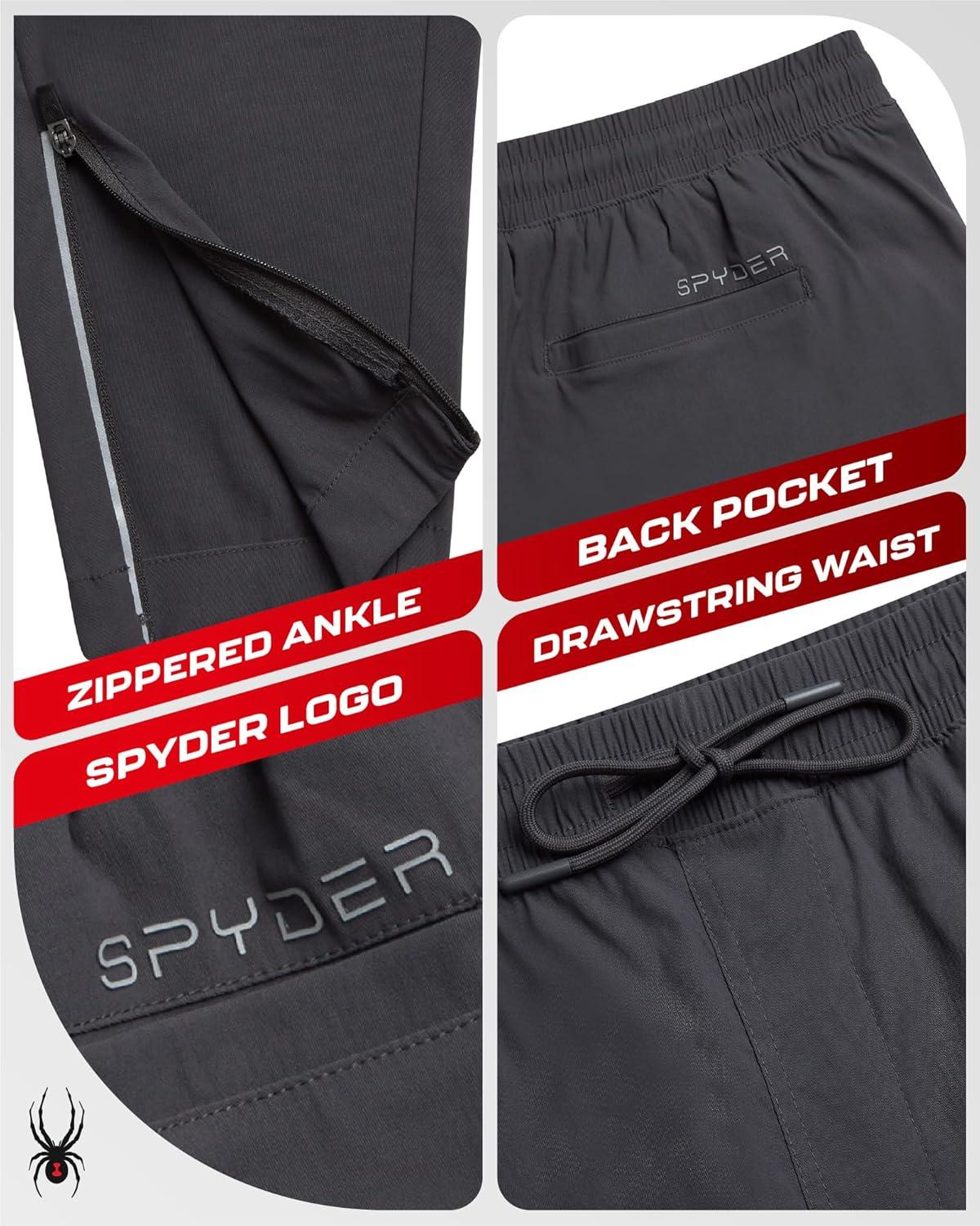 imageSpyder Mens Work Pants Lightweight Stretch Athletic Joggers for Men Moisture Wicking Pants for Work or Casual Golf WearPolar