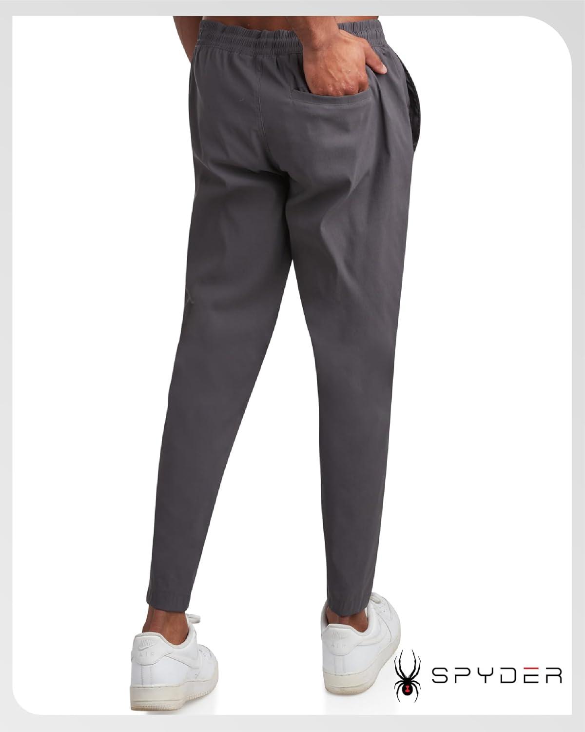 imageSpyder Mens Work Pants Lightweight Stretch Athletic Joggers for Men Moisture Wicking Pants for Work or Casual Golf WearPolar