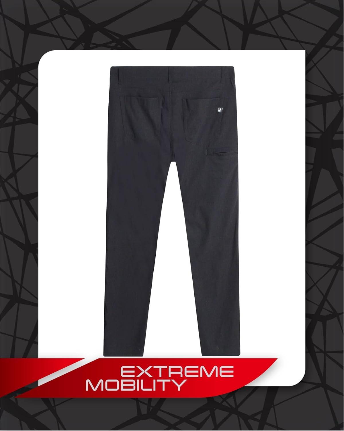 imageSpyder Mens Work Pants Lightweight Stretch Moisture Wicking Golf Pants for Work Comfortable Casual Dress Pants for MenBlack