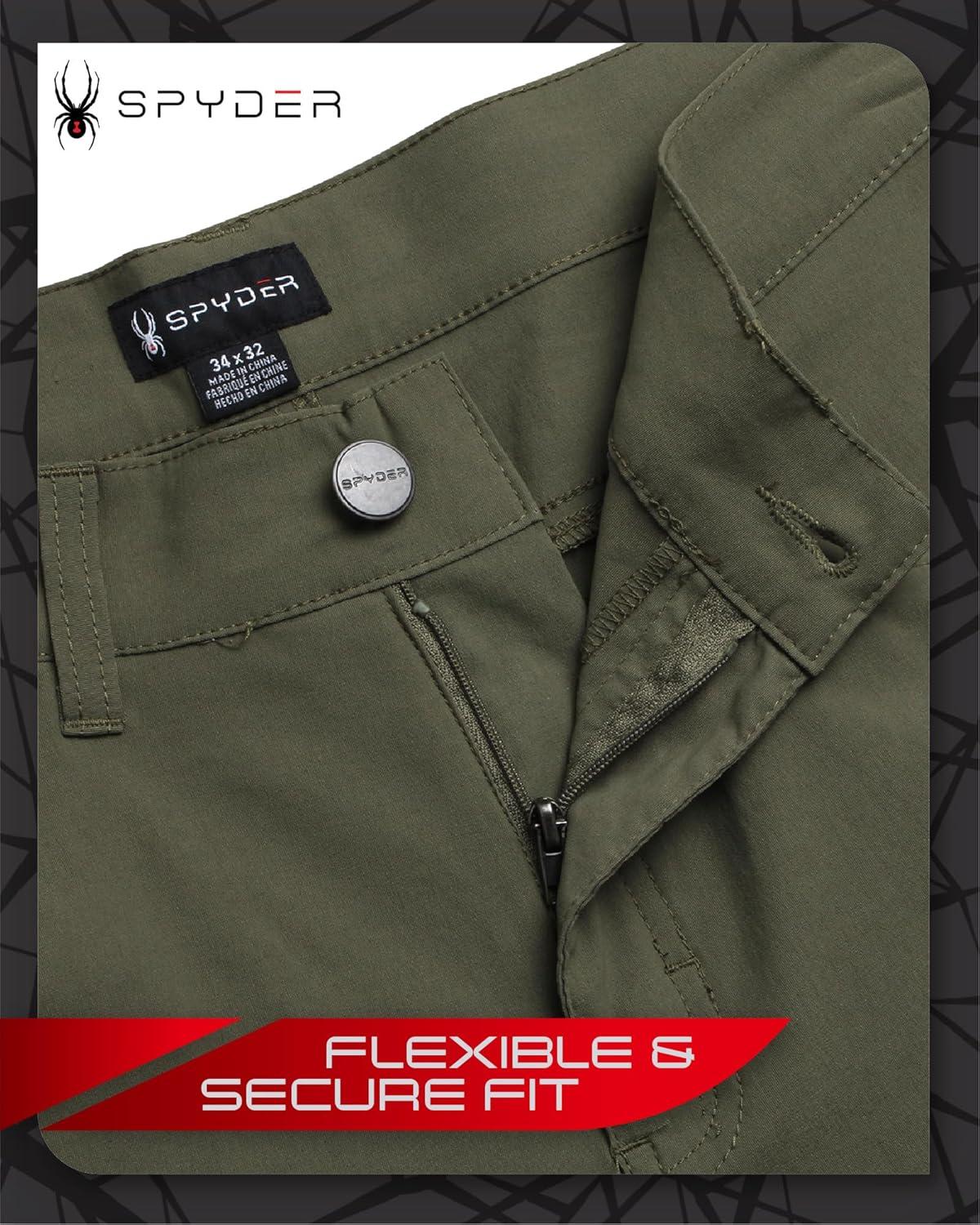 imageSpyder Mens Work Pants Lightweight Stretch Moisture Wicking Golf Pants for Work Comfortable Casual Dress Pants for MenOlive
