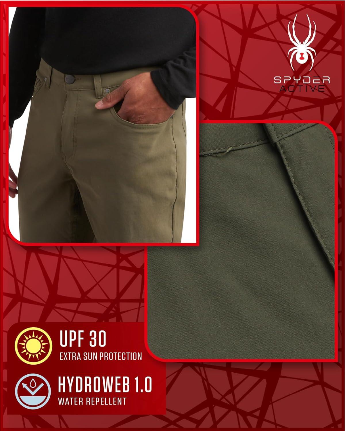 imageSpyder Mens Work Pants Lightweight Stretch Moisture Wicking Golf Pants for Work Comfortable Casual Dress Pants for MenOlive
