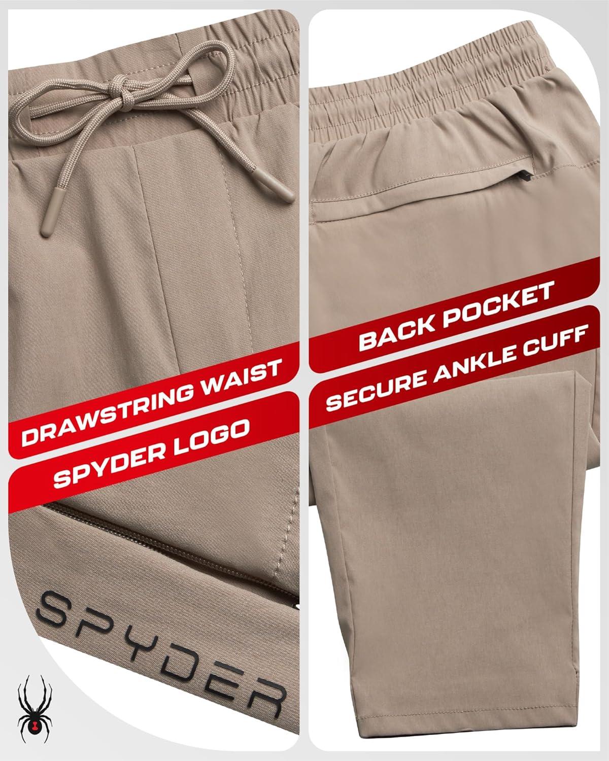 imageSpyder Mens Work Pants Moisture Wicking Pants for Work Lightweight Stretch Casual Golf Wear and Athletic Joggers for MenGravel