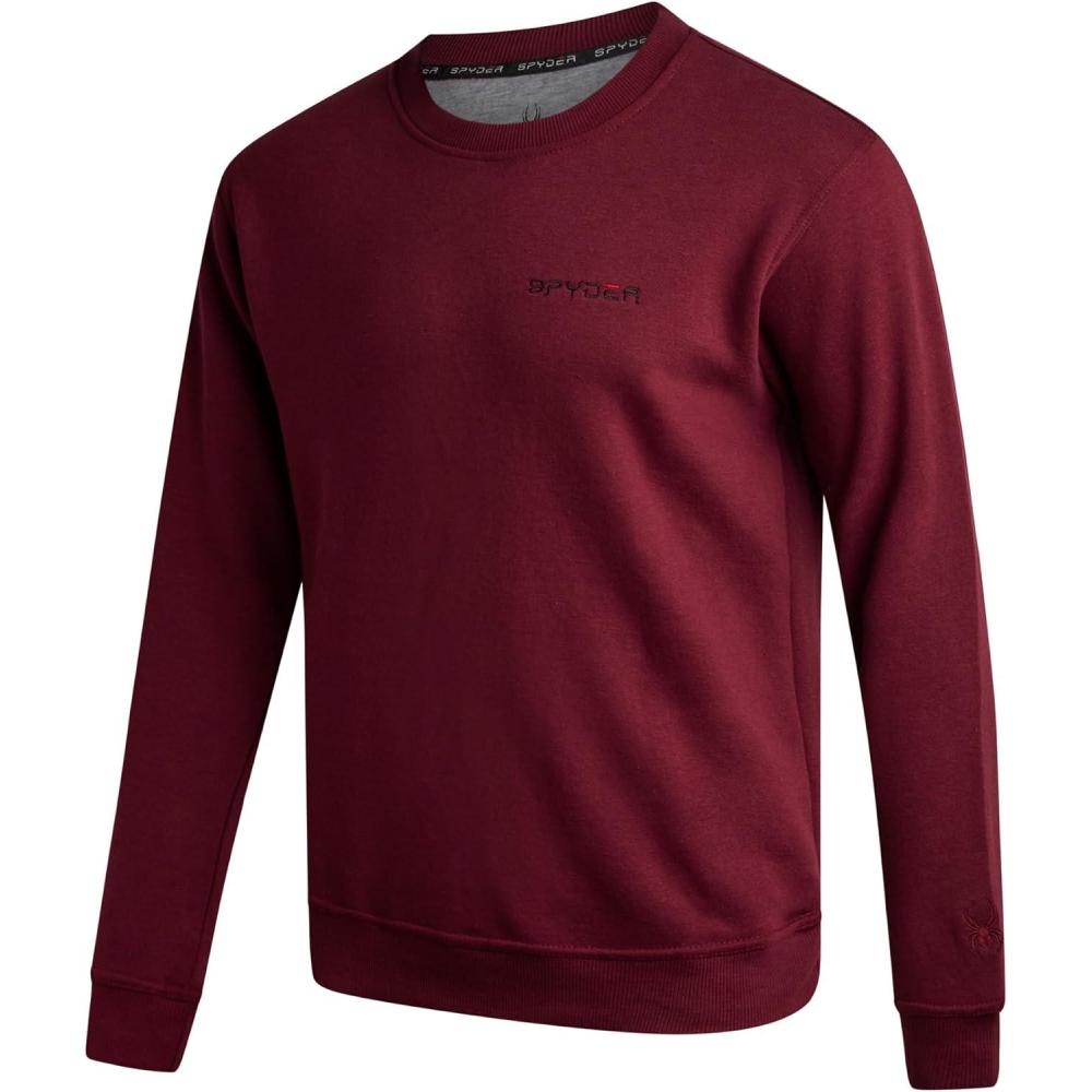 imageSpyder Mens Crewneck Sweatshirt Soft Performance Fleece Pullover Sweatshirts for Men Casual Gym Workout Mens SweatshirtMahogany
