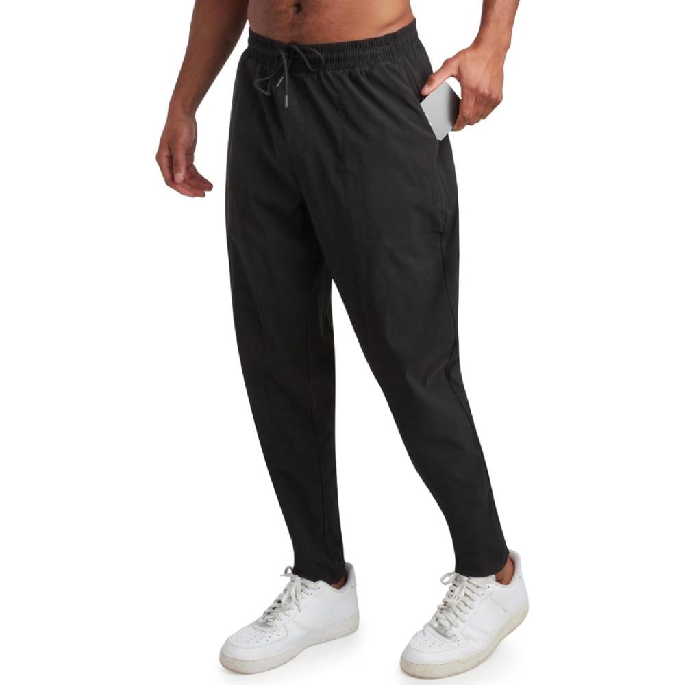 imageSpyder Mens Work Pants Moisture Wicking Pants for Work Lightweight Stretch Casual Golf Wear and Athletic Joggers for MenBlack