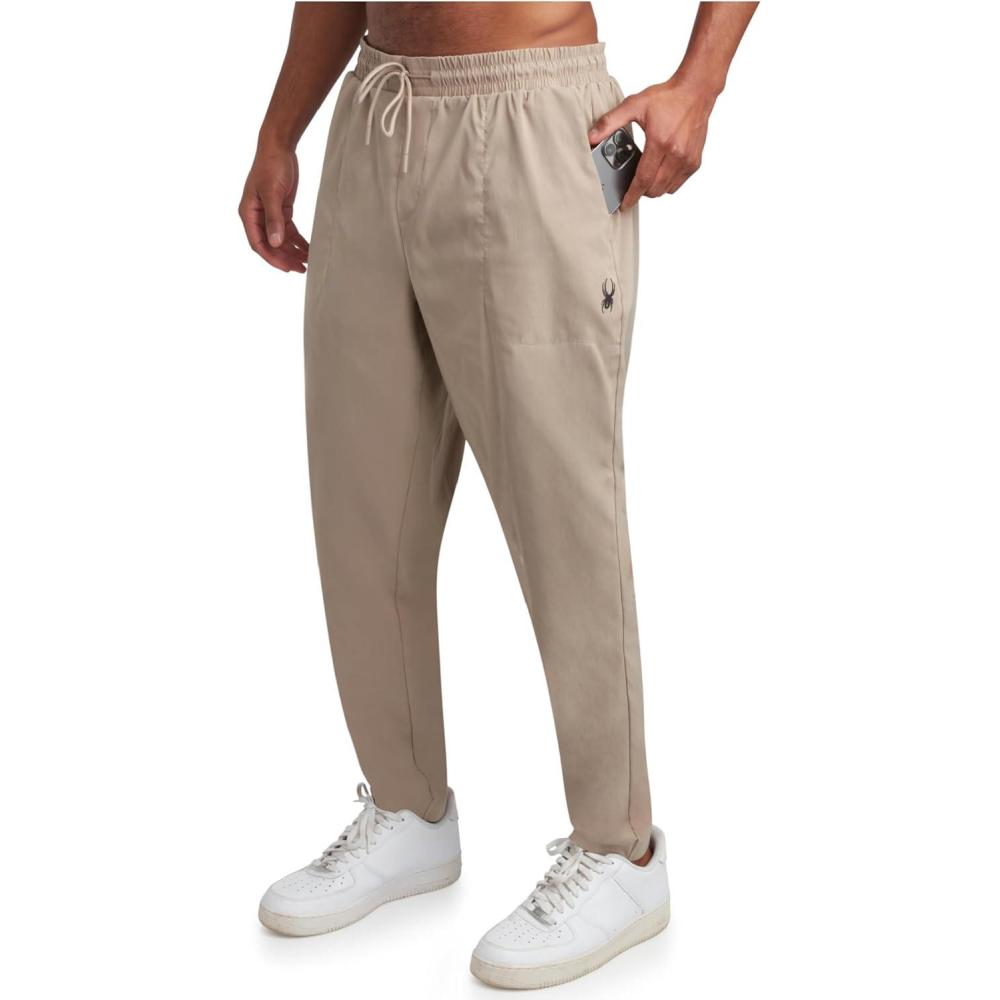 imageSpyder Mens Work Pants Moisture Wicking Pants for Work Lightweight Stretch Casual Golf Wear and Athletic Joggers for MenGravel