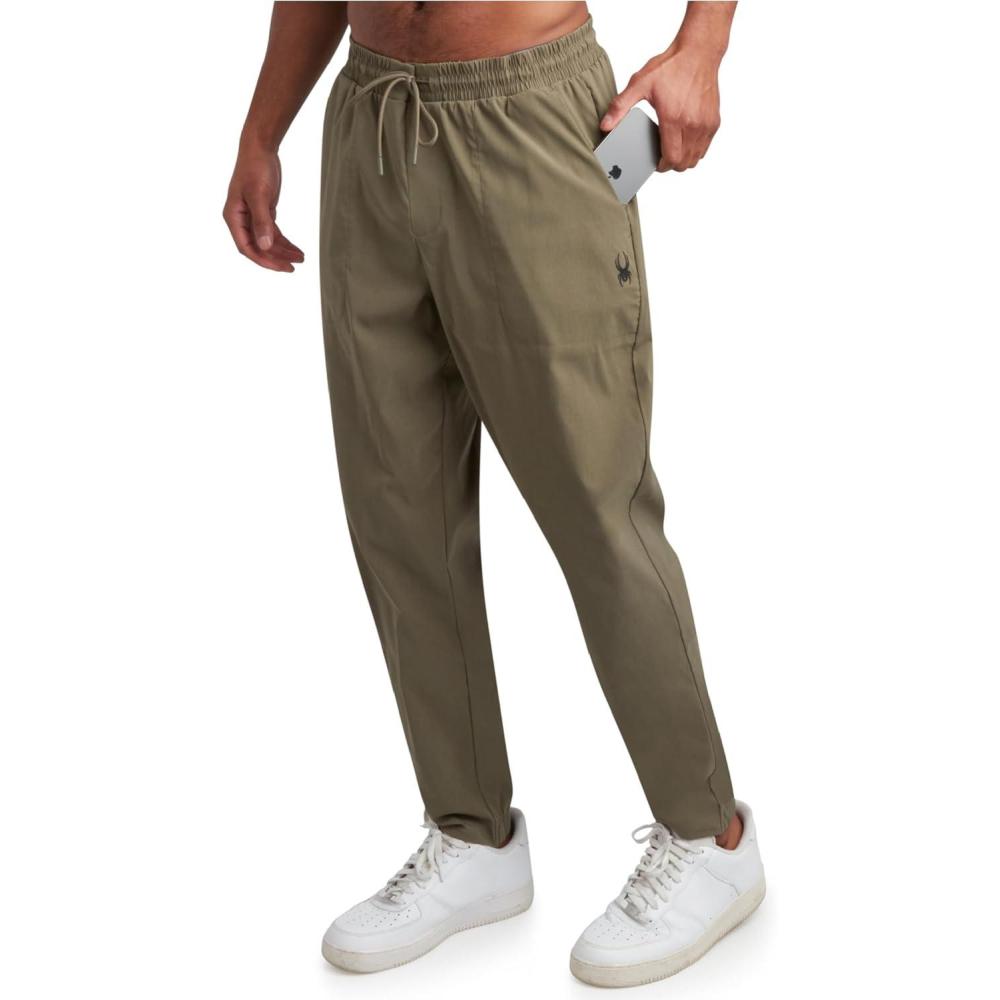imageSpyder Mens Work Pants Moisture Wicking Pants for Work Lightweight Stretch Casual Golf Wear and Athletic Joggers for MenOlive