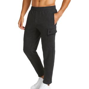 Spyder Mens Cargo Sweatpants – Soft Stretch Fleece Mens Joggers with Pockets & Elastic Waistband for Running Jogging Workout(Charcoal Heather)