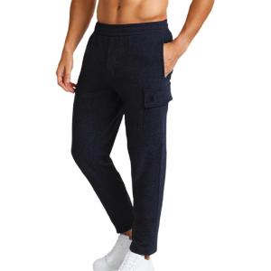 Spyder Mens Cargo Sweatpants – Soft Stretch Fleece Mens Joggers with Pockets & Elastic Waistband for Running Jogging Workout(Navy Heather)
