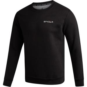 Spyder Mens Crewneck Sweatshirt – Soft Performance Fleece Pullover Sweatshirts for Men – Casual Gym Workout Mens Sweatshirt(Black)