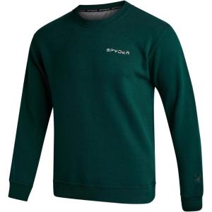 Spyder Mens Crewneck Sweatshirt – Soft Performance Fleece Pullover Sweatshirts for Men – Casual Gym Workout Mens Sweatshirt(Forest Green)