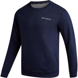 Spyder Mens Crewneck Sweatshirt – Soft Performance Fleece Pullover Sweatshirts for Men – Casual Gym Workout Mens Sweatshirt(Navy Heather)