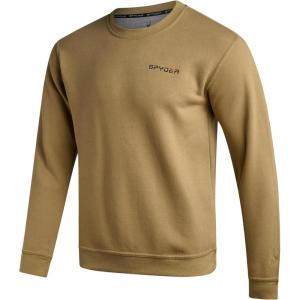 Spyder Mens Crewneck Sweatshirt – Soft Performance Fleece Pullover Sweatshirts for Men – Casual Gym Workout Mens Sweatshirt(Sand)