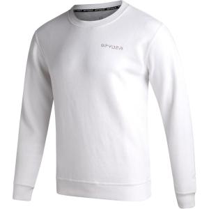 Spyder Mens Crewneck Sweatshirt – Soft Performance Fleece Pullover Sweatshirts for Men – Casual Gym Workout Mens Sweatshirt(White)