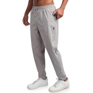 Spyder Mens Work Pants – Moisture Wicking Pants for Work – Lightweight Stretch Casual Golf Wear and Athletic Joggers for Men(Pewter)
