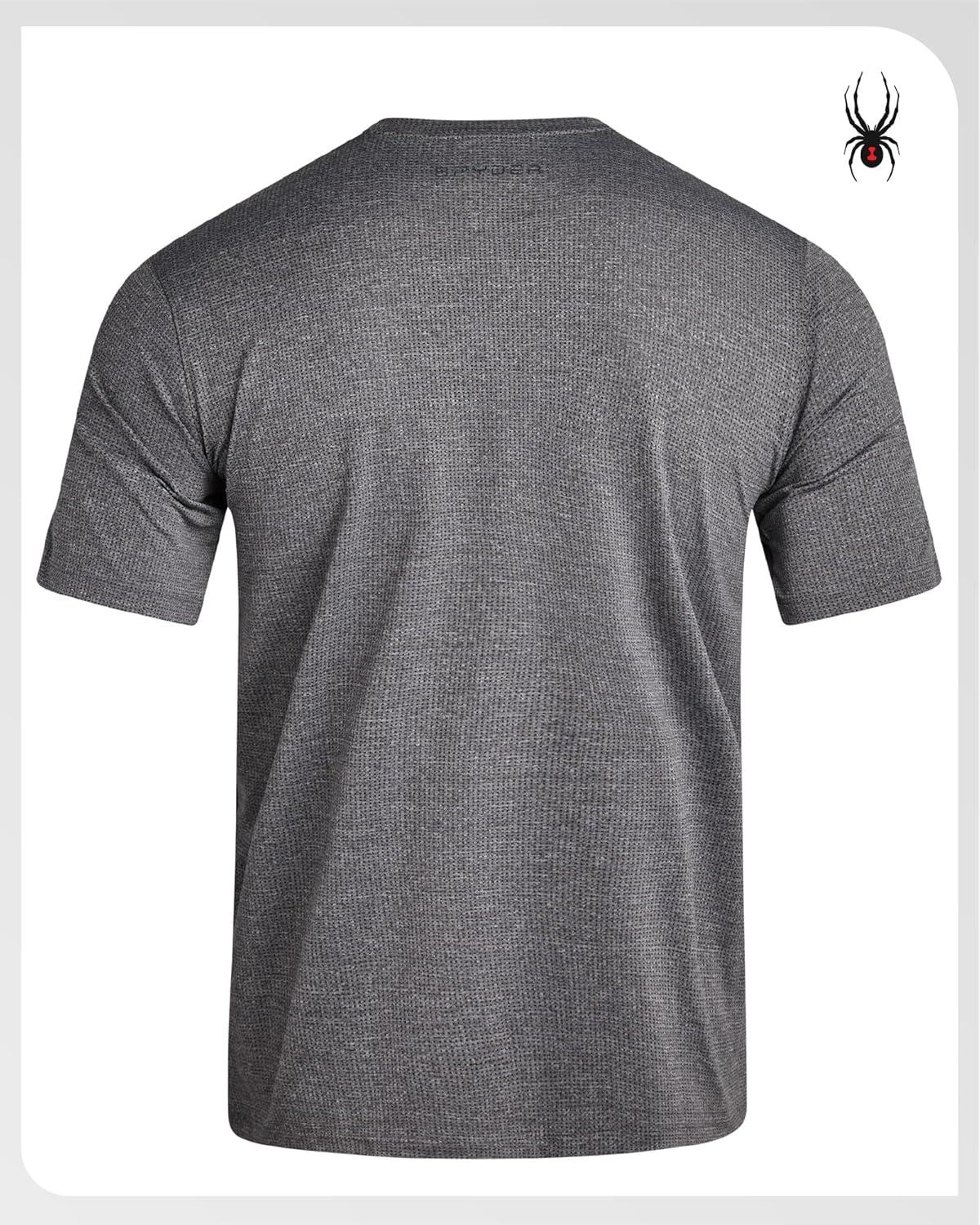imageSpyder Mens Athletic Shirts Moisture Wicking Short Sleeve Crewneck Workout Shirts for Men Relaxed Fit Mens Shirts for GymPolar