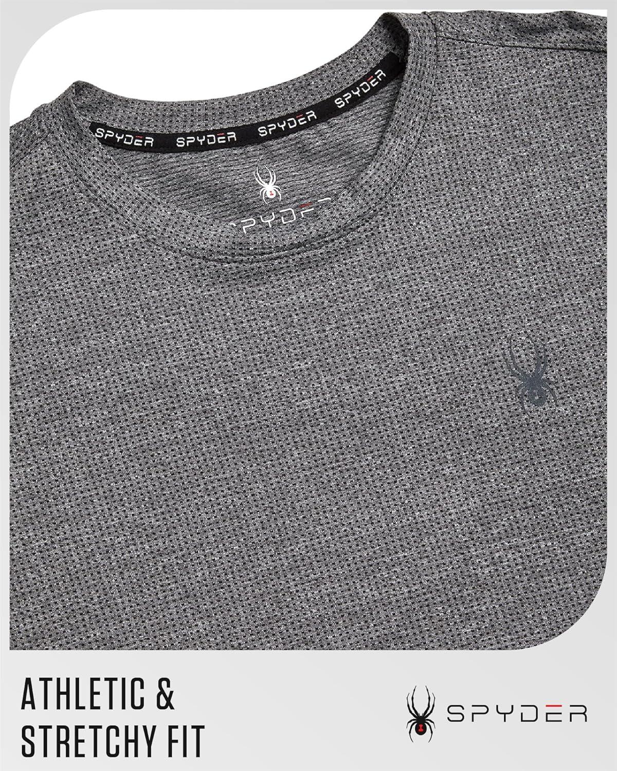 imageSpyder Mens Athletic Shirts Moisture Wicking Short Sleeve Crewneck Workout Shirts for Men Relaxed Fit Mens Shirts for GymPolar
