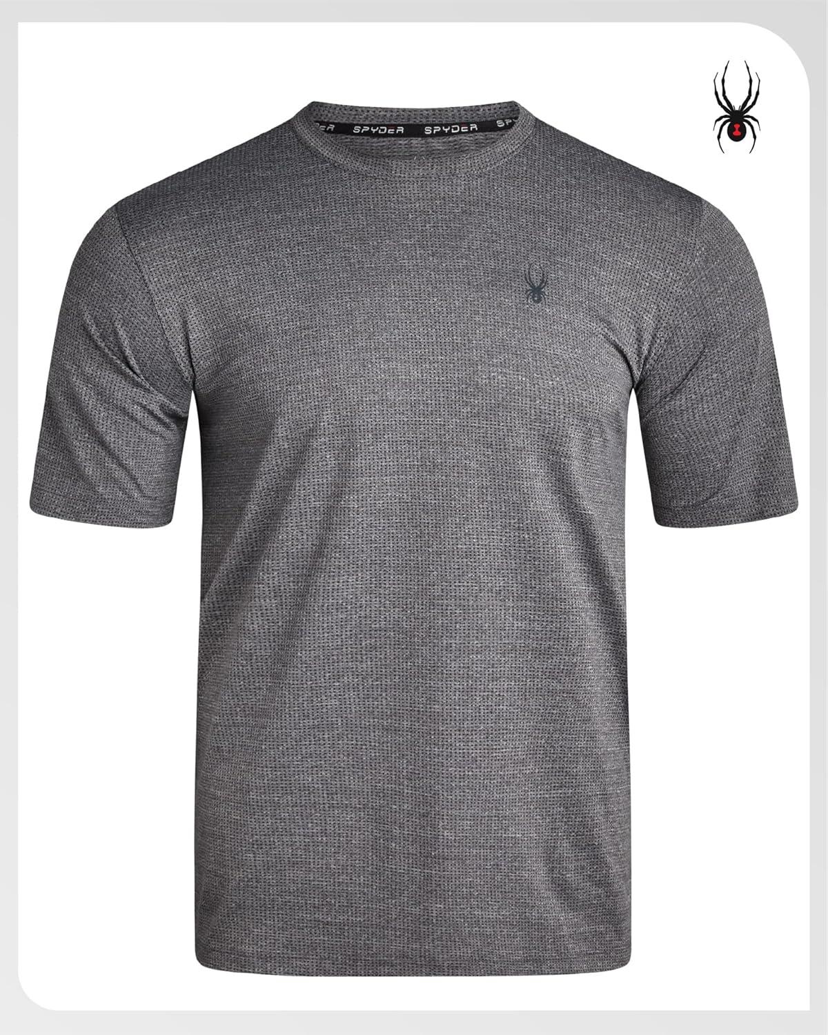 imageSpyder Mens Athletic Shirts Moisture Wicking Short Sleeve Crewneck Workout Shirts for Men Relaxed Fit Mens Shirts for GymPolar