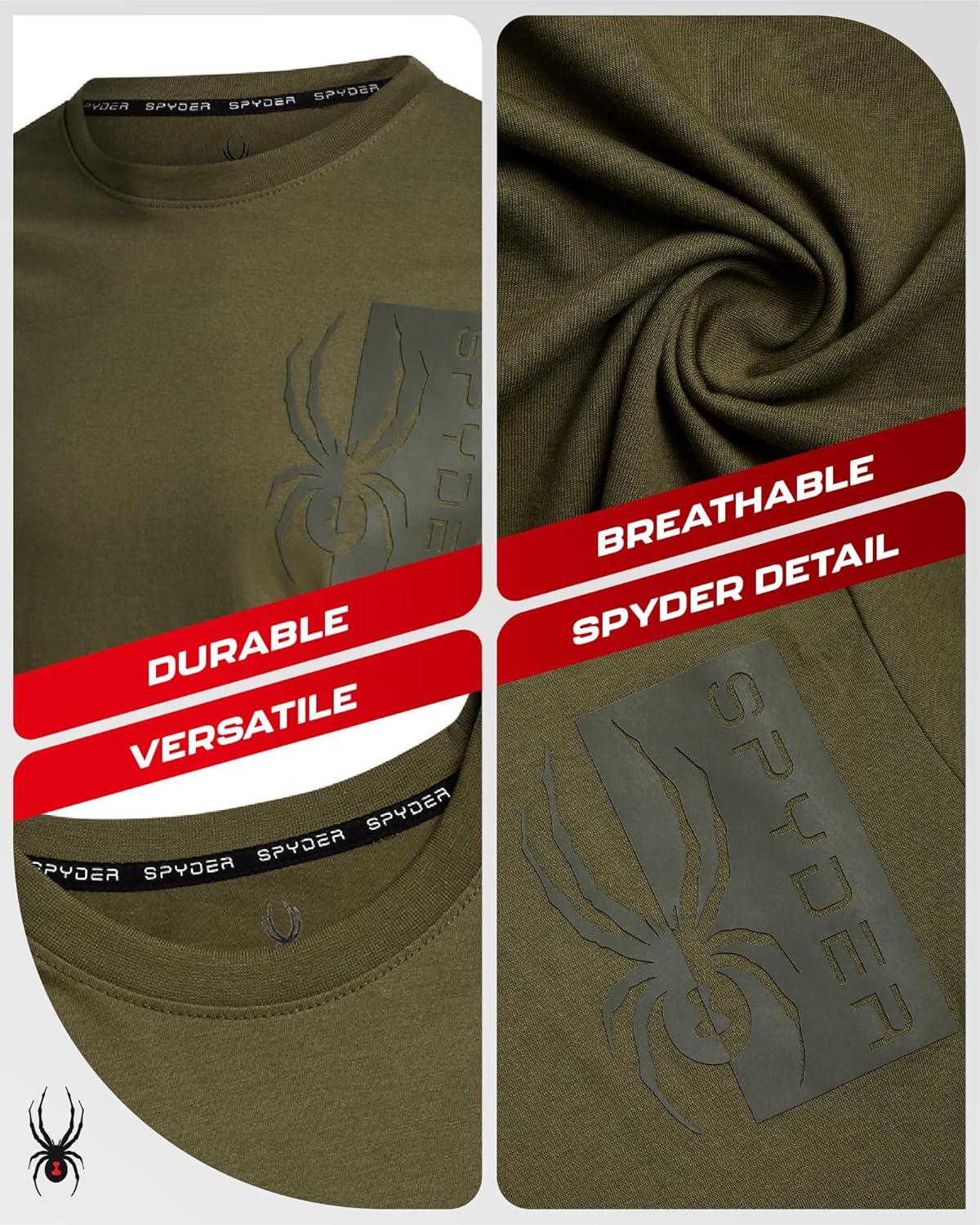 imageSpyder Mens Long Sleeve Shirt Lightweight Casual Crewneck Pullover Graphic Tee Classic Fit Long Sleeve Shirts for MenSage Logo