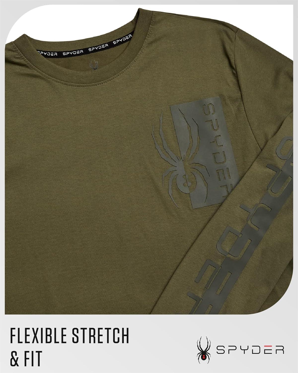 imageSpyder Mens Long Sleeve Shirt Lightweight Casual Crewneck Pullover Graphic Tee Classic Fit Long Sleeve Shirts for MenSage Logo