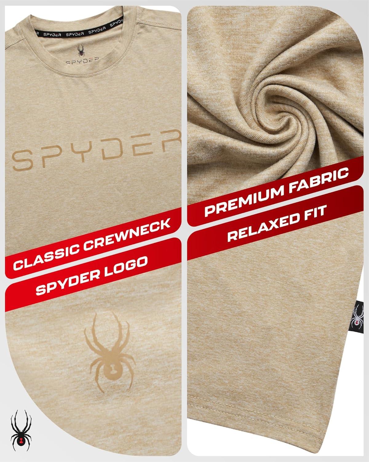 imageSpyder Mens T Shirt Athletic Performance Short Sleeve Running Workout Tee Moisture Wicking Crewneck Shirts for MenStone