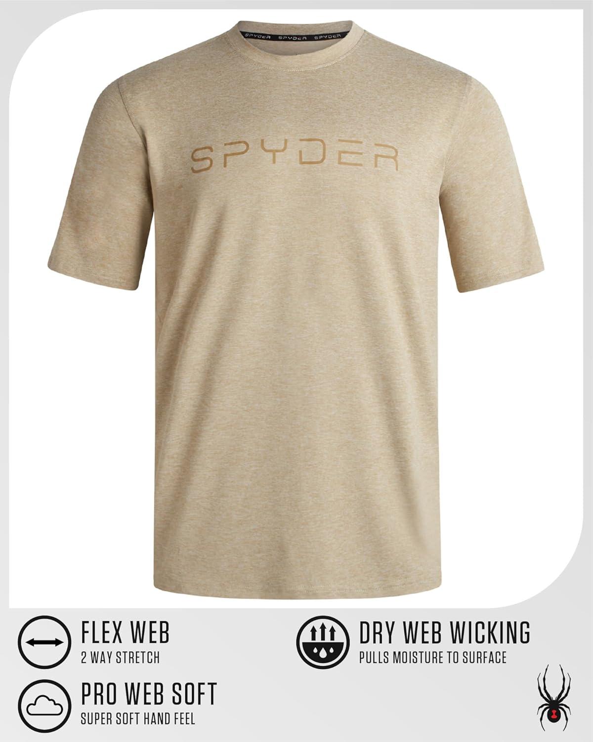 imageSpyder Mens T Shirt Athletic Performance Short Sleeve Running Workout Tee Moisture Wicking Crewneck Shirts for MenStone