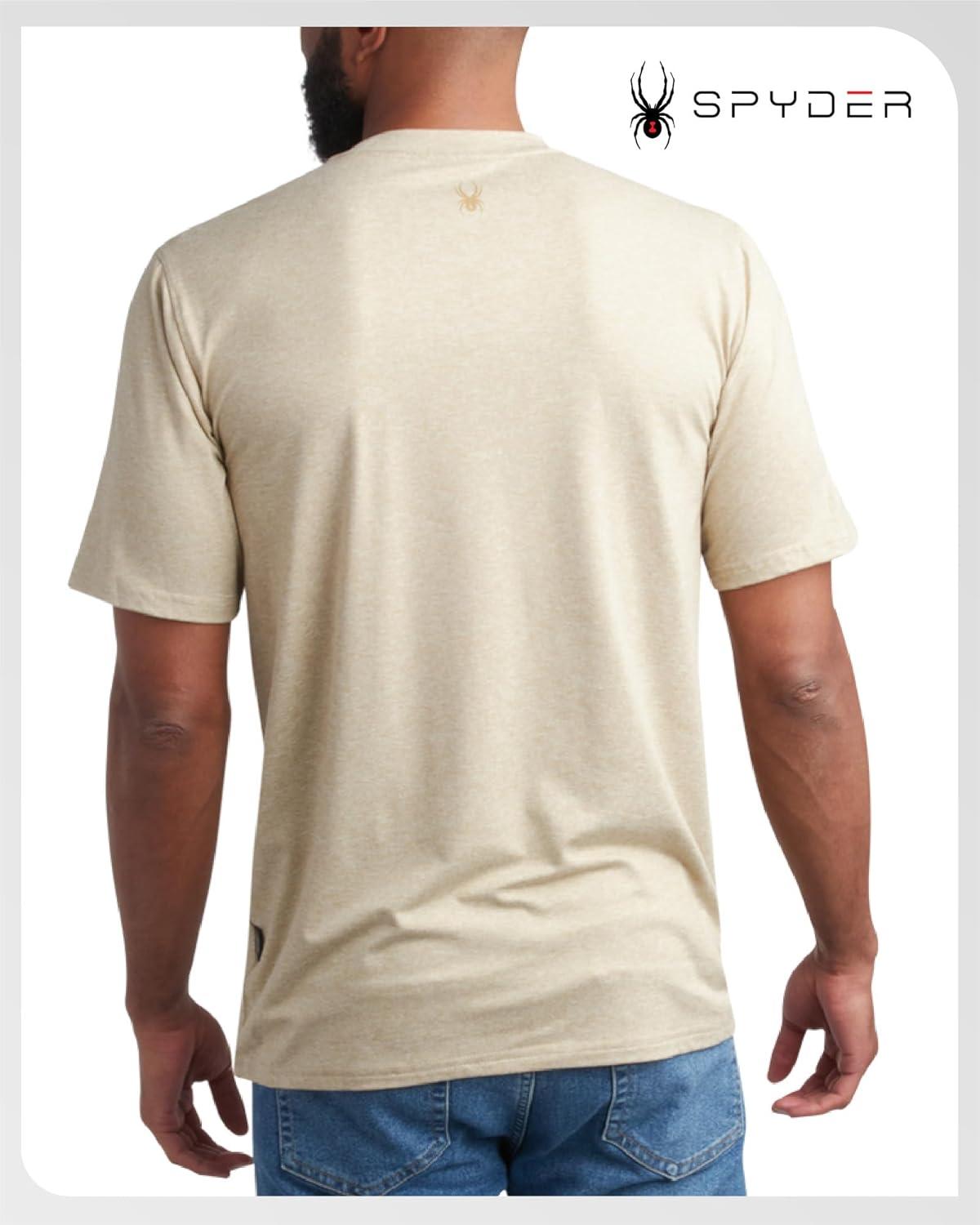 imageSpyder Mens T Shirt Athletic Performance Short Sleeve Running Workout Tee Moisture Wicking Crewneck Shirts for MenStone
