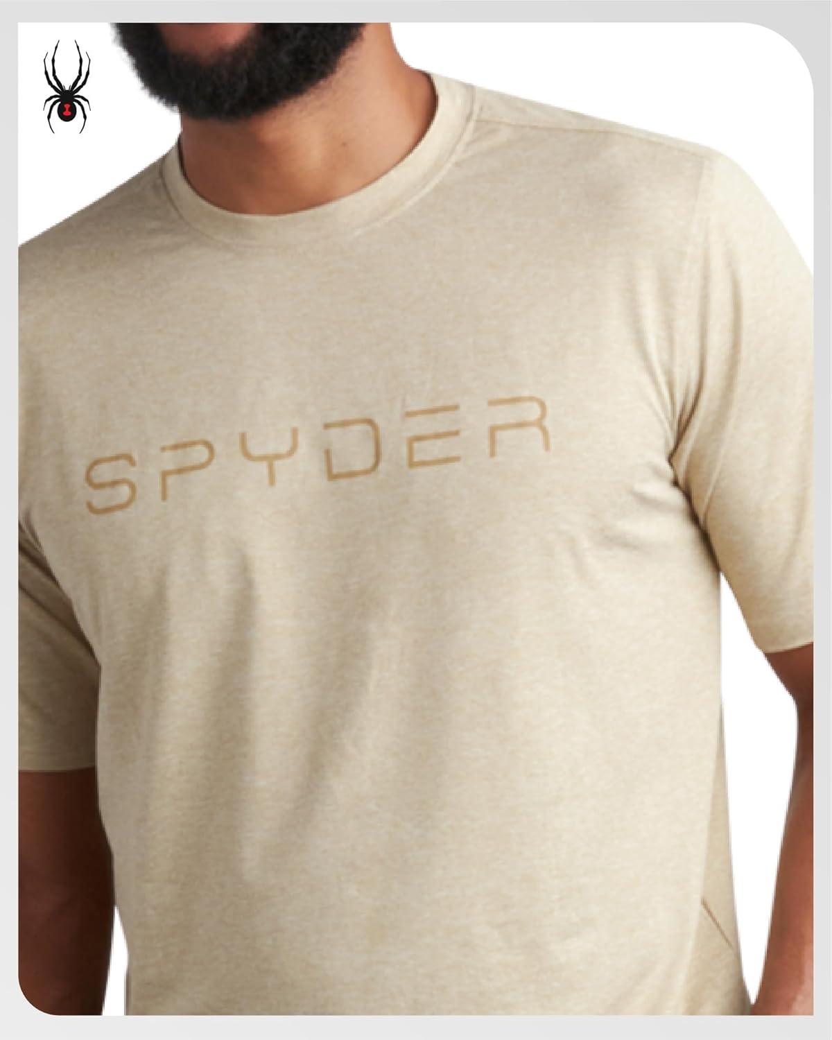 imageSpyder Mens T Shirt Athletic Performance Short Sleeve Running Workout Tee Moisture Wicking Crewneck Shirts for MenStone
