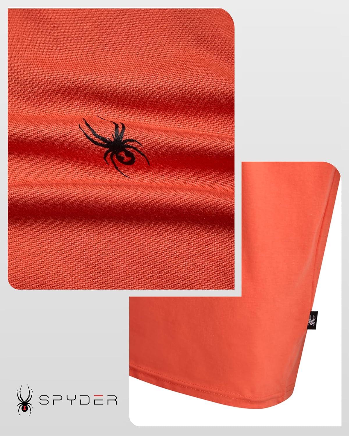 imageSpyder Mens T Shirt Lightweight Cotton Blend Short Sleeve Athletic Jersey Shirts for Men for Training Running or CasualBurnt Orange Scribble