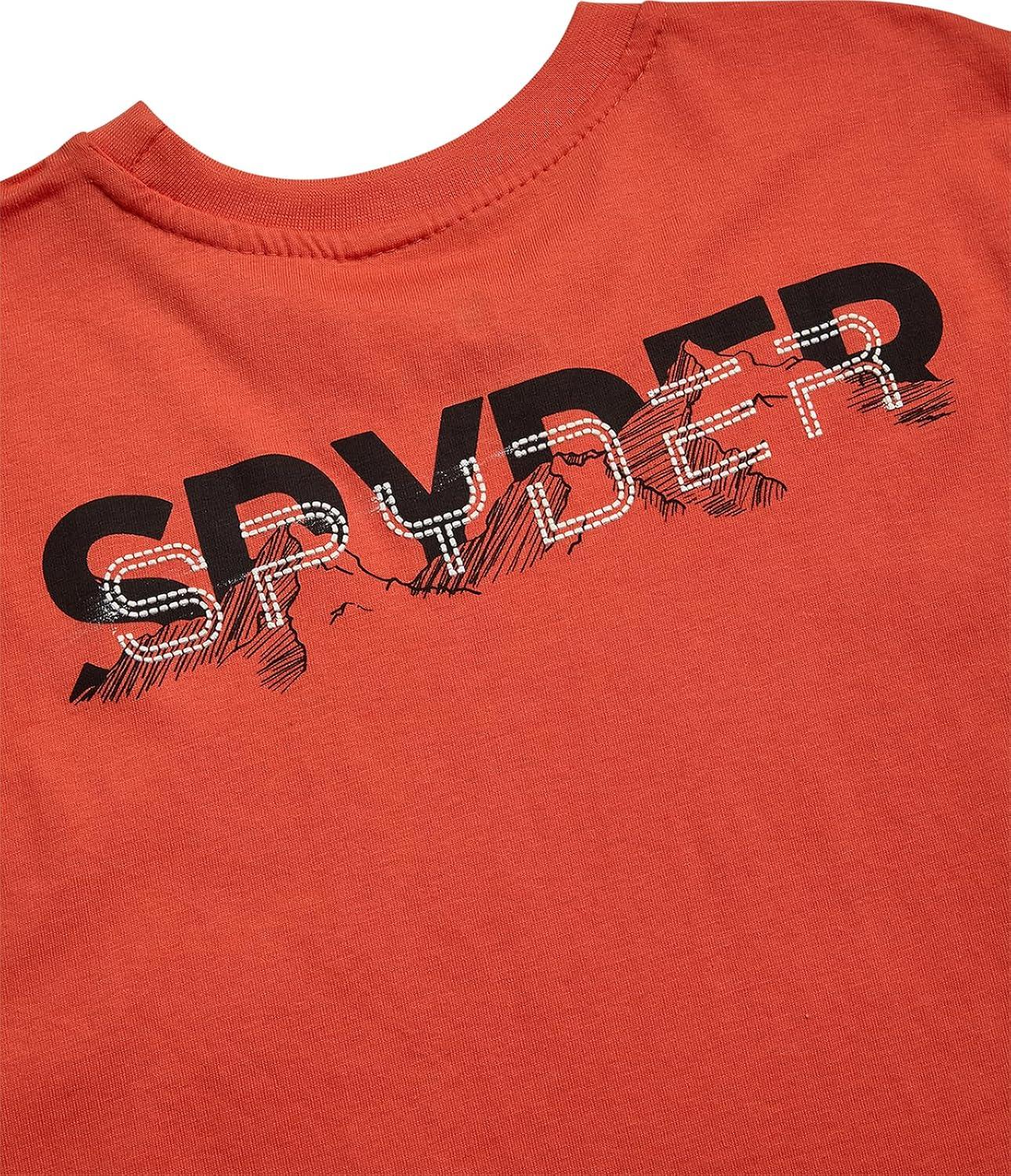 imageSpyder Mens T Shirt Lightweight Cotton Blend Short Sleeve Athletic Jersey Shirts for Men for Training Running or CasualBurnt Orange Scribble