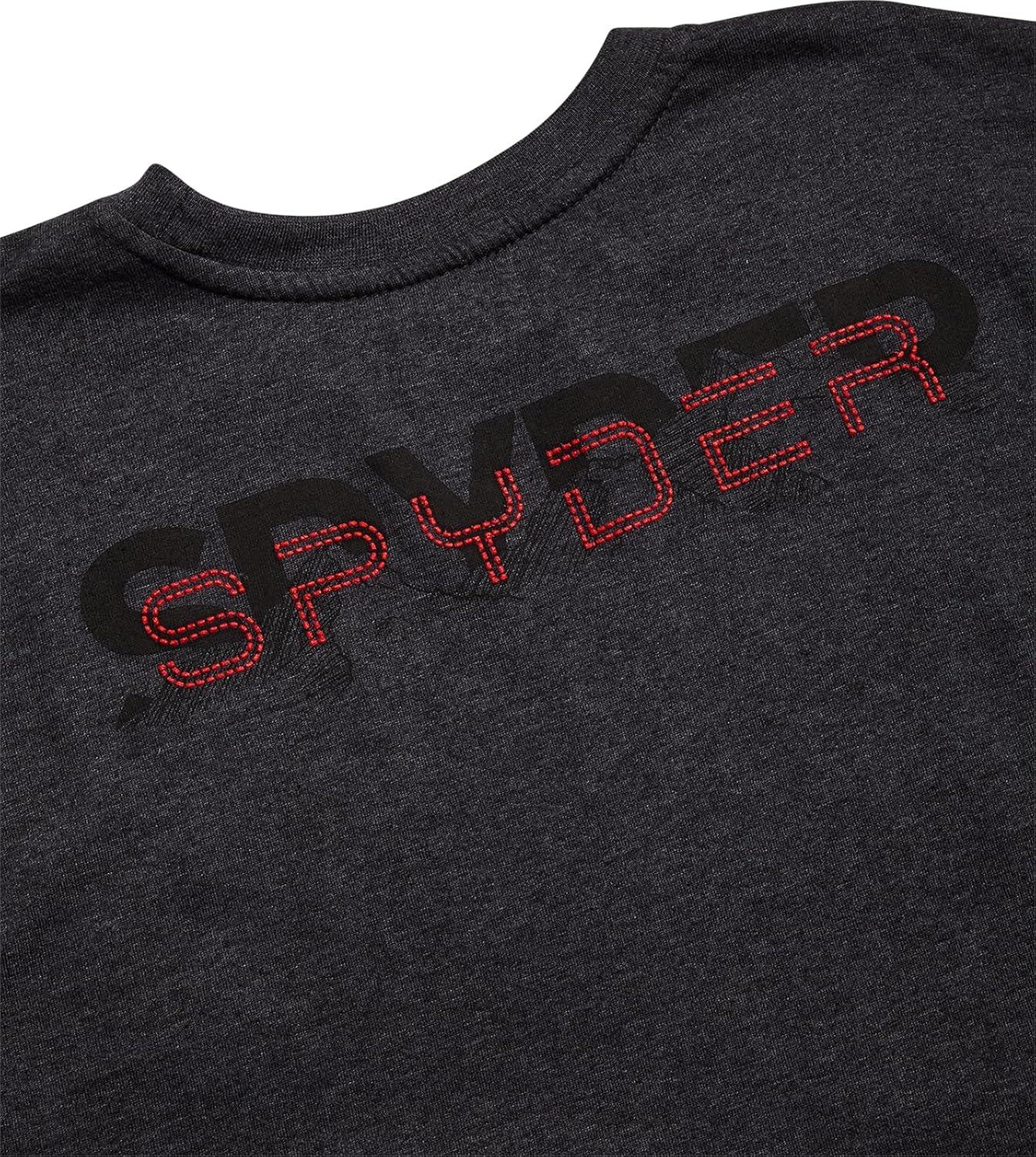 imageSpyder Mens T Shirt Lightweight Cotton Blend Short Sleeve Athletic Jersey Shirts for Men for Training Running or CasualCharcoal Scribble