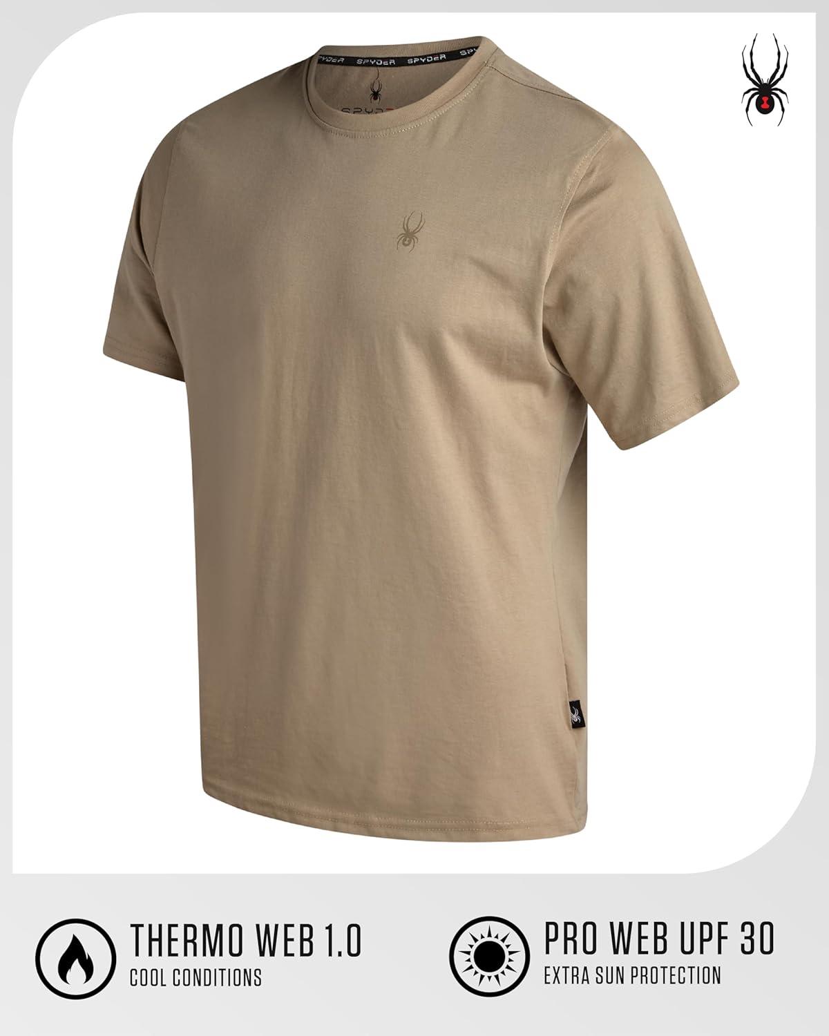 imageSpyder Mens T Shirt Lightweight Cotton Blend Short Sleeve Athletic Jersey Shirts for Men for Training Running or CasualGravel Scribble