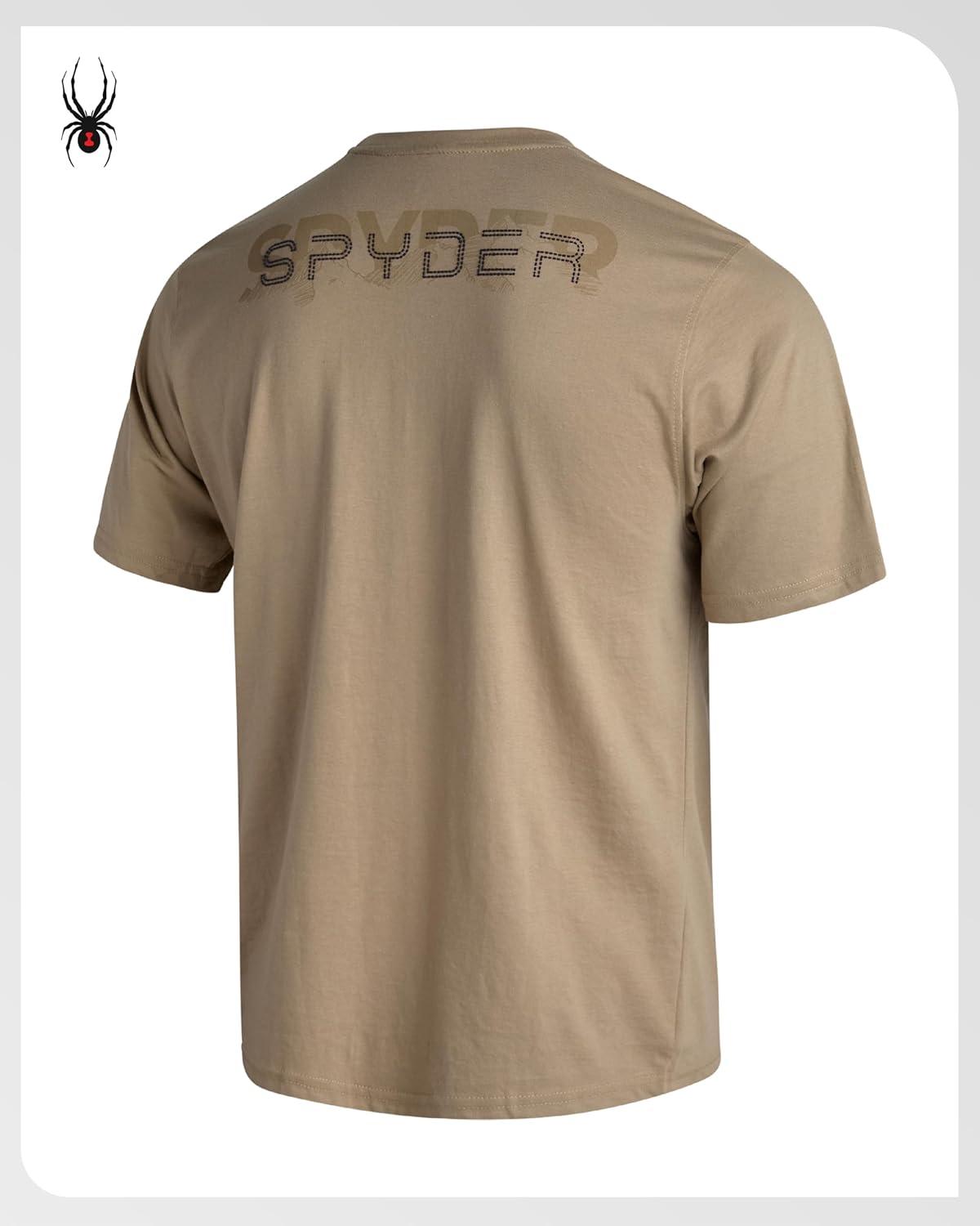 imageSpyder Mens T Shirt Lightweight Cotton Blend Short Sleeve Athletic Jersey Shirts for Men for Training Running or CasualGravel Scribble