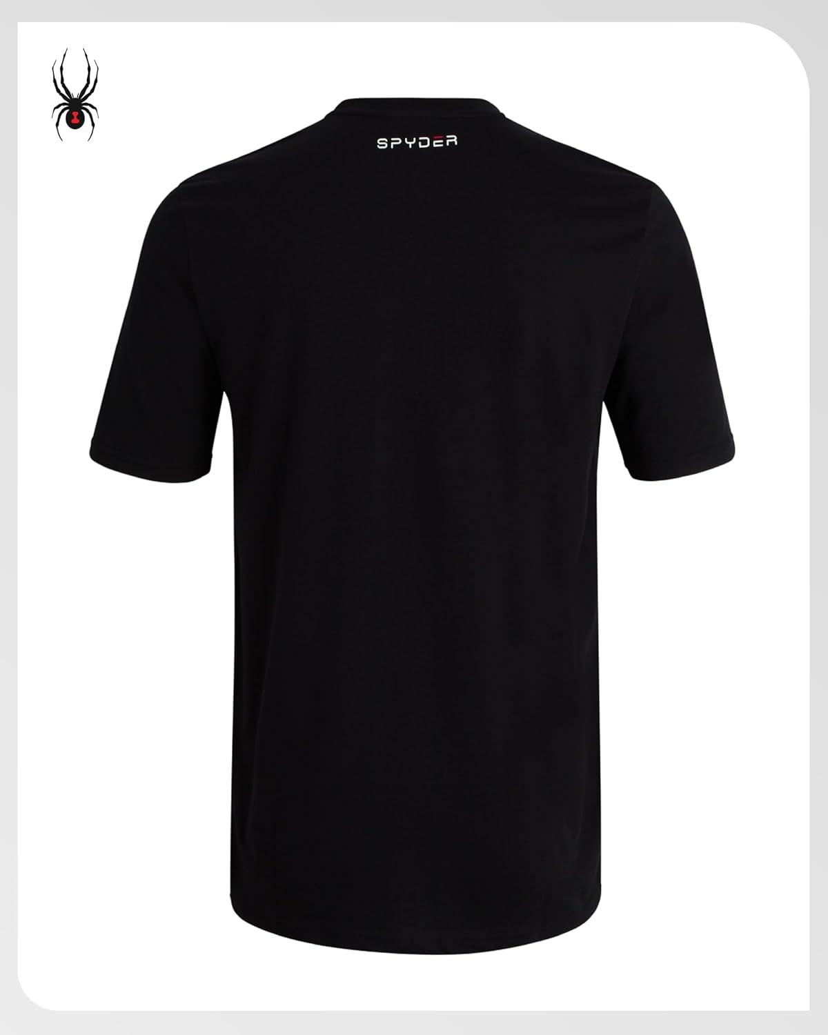 imageSpyder Mens TShirts Soft Cotton Blend Crewneck Short Sleeve Graphic Tees for Men Streetwear Graphic Casual Mens ShirtsBlack