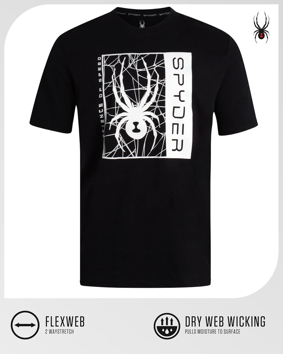 imageSpyder Mens TShirts Soft Cotton Blend Crewneck Short Sleeve Graphic Tees for Men Streetwear Graphic Casual Mens ShirtsBlack