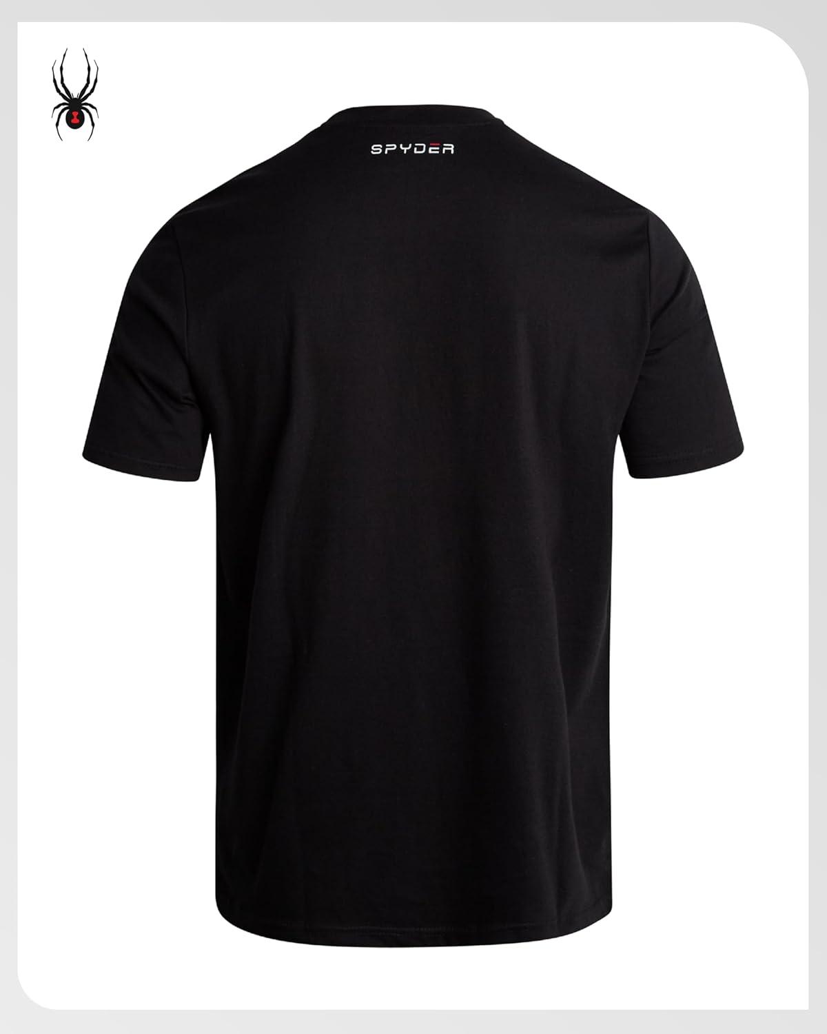 imageSpyder Mens TShirts Soft Cotton Blend Crewneck Short Sleeve Graphic Tees for Men Streetwear Graphic Casual Mens ShirtsBlack Logo