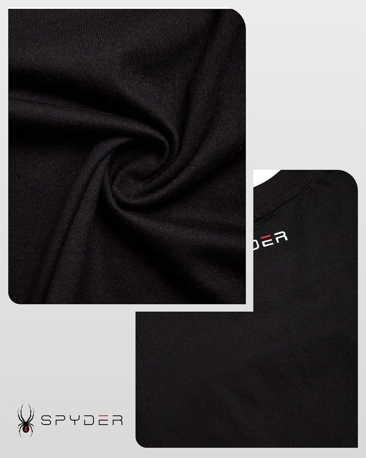 imageSpyder Mens TShirts Soft Cotton Blend Crewneck Short Sleeve Graphic Tees for Men Streetwear Graphic Casual Mens ShirtsBlack Logo