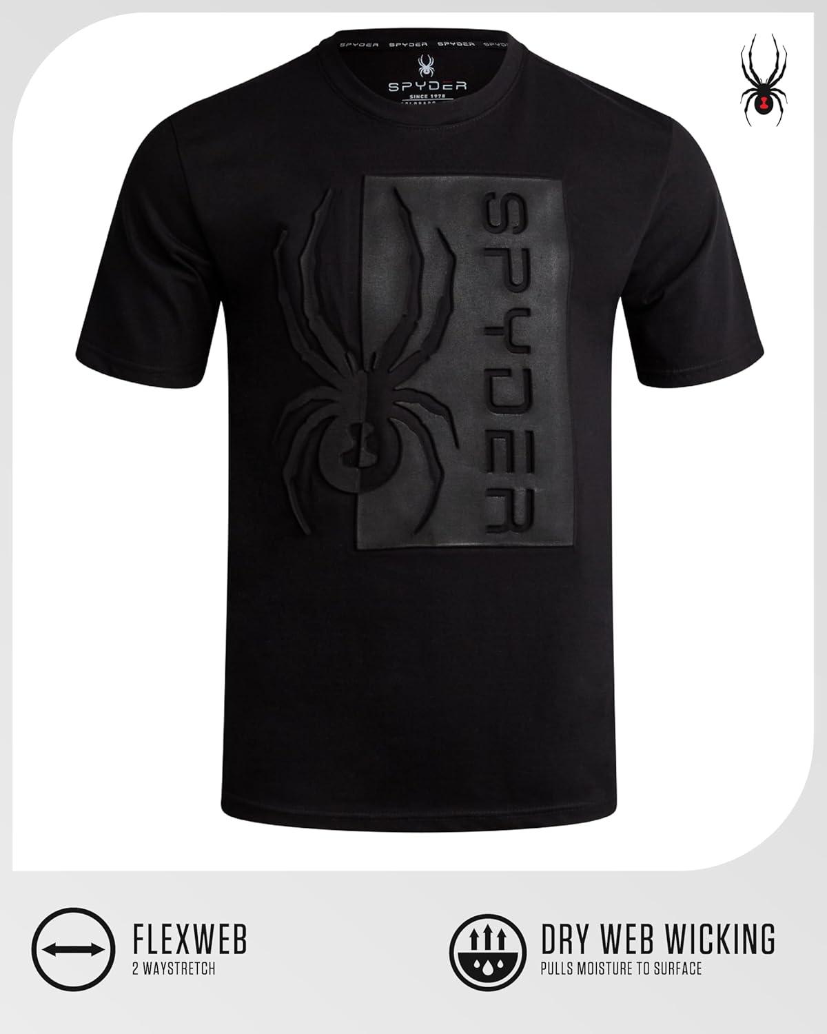 imageSpyder Mens TShirts Soft Cotton Blend Crewneck Short Sleeve Graphic Tees for Men Streetwear Graphic Casual Mens ShirtsBlack Logo