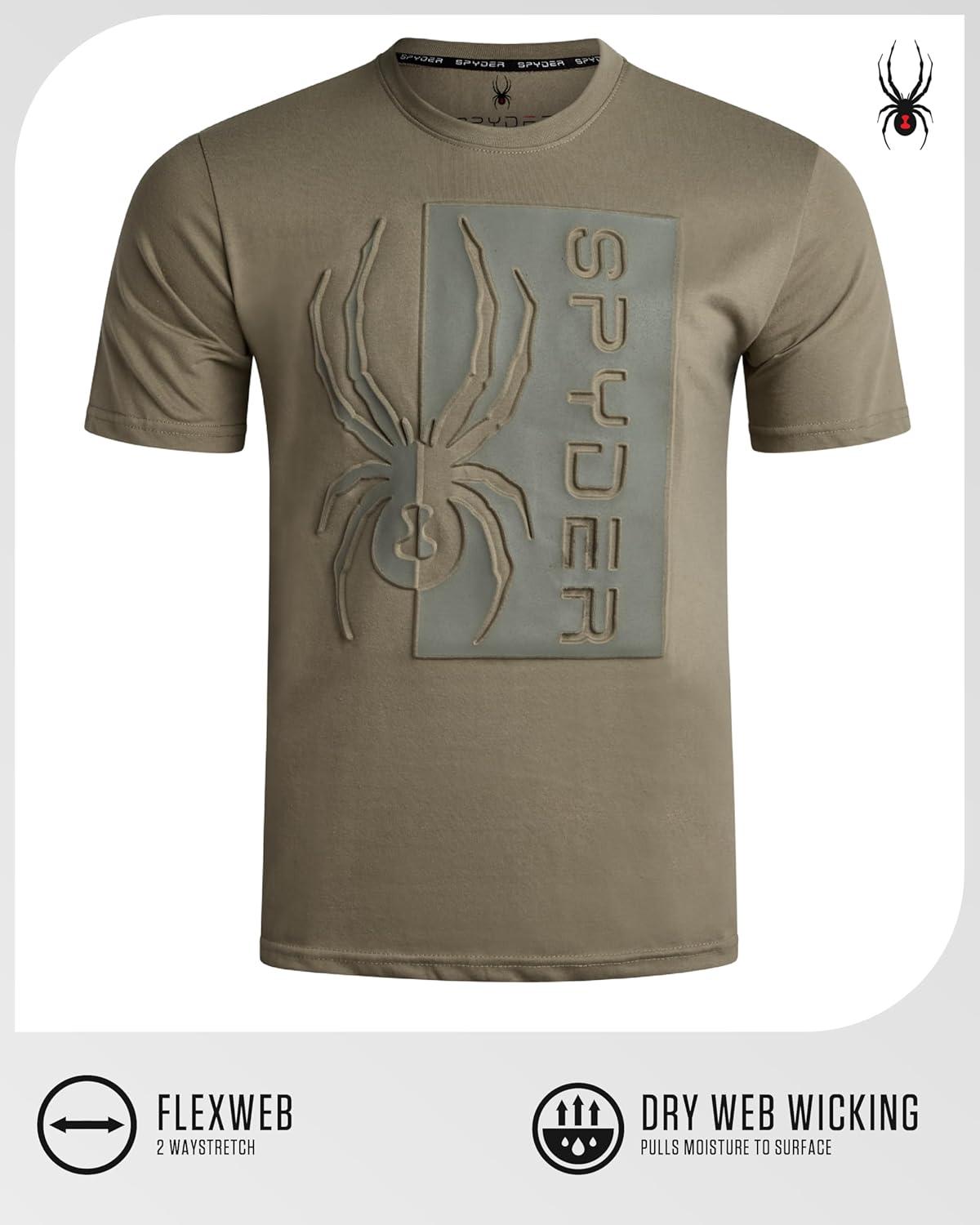 imageSpyder Mens TShirts Soft Cotton Blend Crewneck Short Sleeve Graphic Tees for Men Streetwear Graphic Casual Mens ShirtsBrown Stone