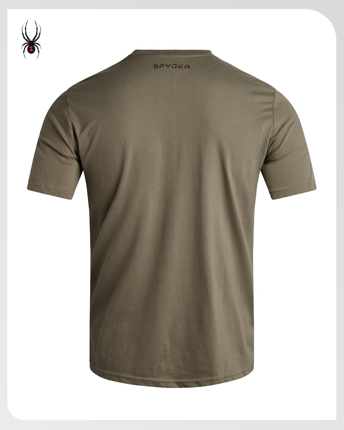 imageSpyder Mens TShirts Soft Cotton Blend Crewneck Short Sleeve Graphic Tees for Men Streetwear Graphic Casual Mens ShirtsBrown Stone
