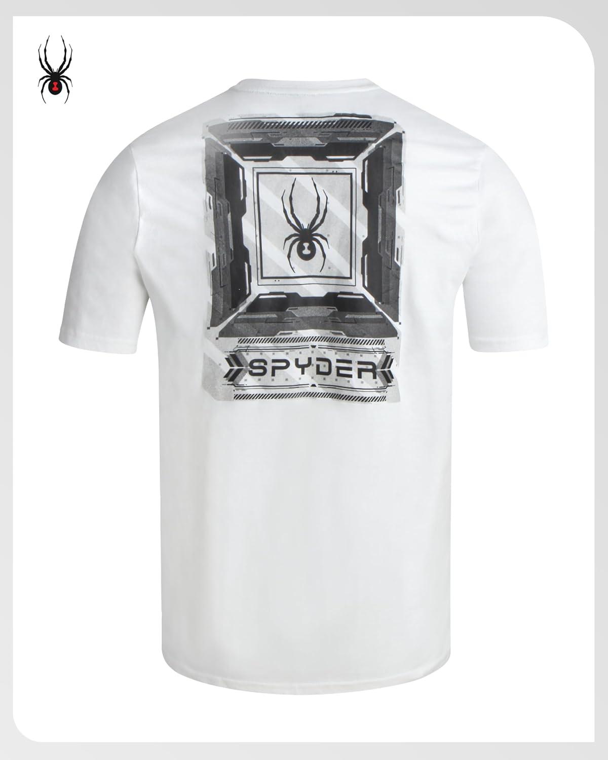 imageSpyder Mens TShirts Soft Cotton Blend Crewneck Short Sleeve Graphic Tees for Men Streetwear Graphic Casual Mens ShirtsWhite