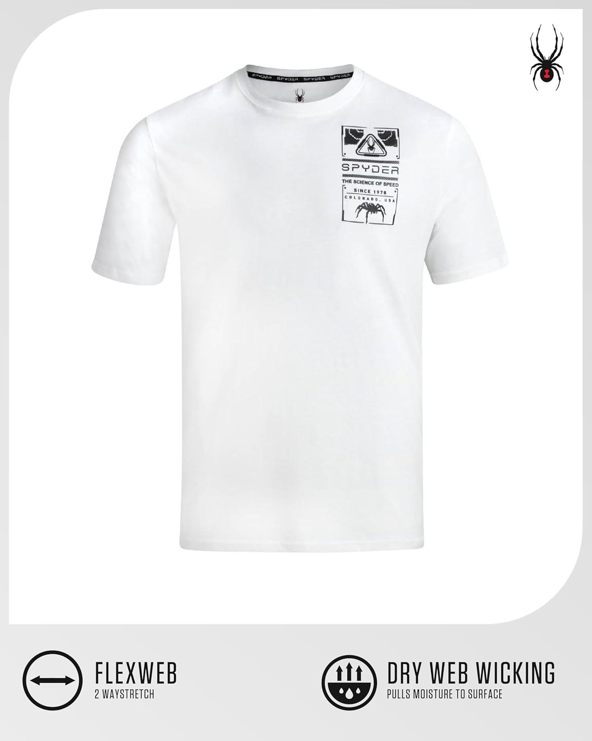 imageSpyder Mens TShirts Soft Cotton Blend Crewneck Short Sleeve Graphic Tees for Men Streetwear Graphic Casual Mens ShirtsWhite