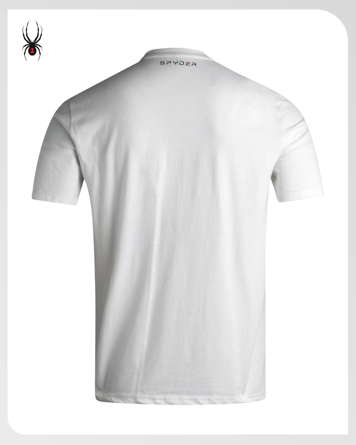 imageSpyder Mens TShirts Soft Cotton Blend Crewneck Short Sleeve Graphic Tees for Men Streetwear Graphic Casual Mens ShirtsWhite Spyder