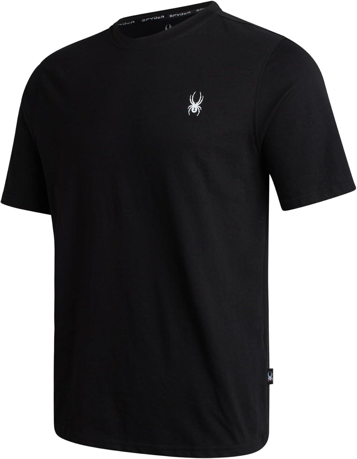 imageSpyder Mens TShirts Soft Cotton Blend Short Sleeve Graphic Tees Crew Neck Tshirt for Men Casual Shirts for Daily WearBlack