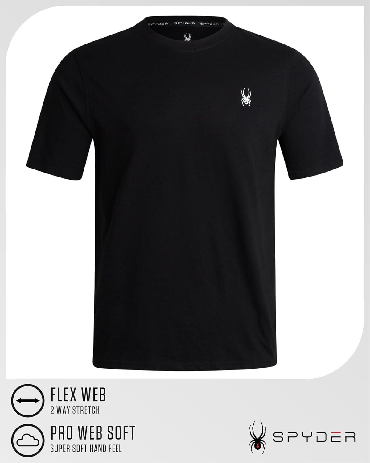 imageSpyder Mens TShirts Soft Cotton Blend Short Sleeve Graphic Tees Crew Neck Tshirt for Men Casual Shirts for Daily WearBlack
