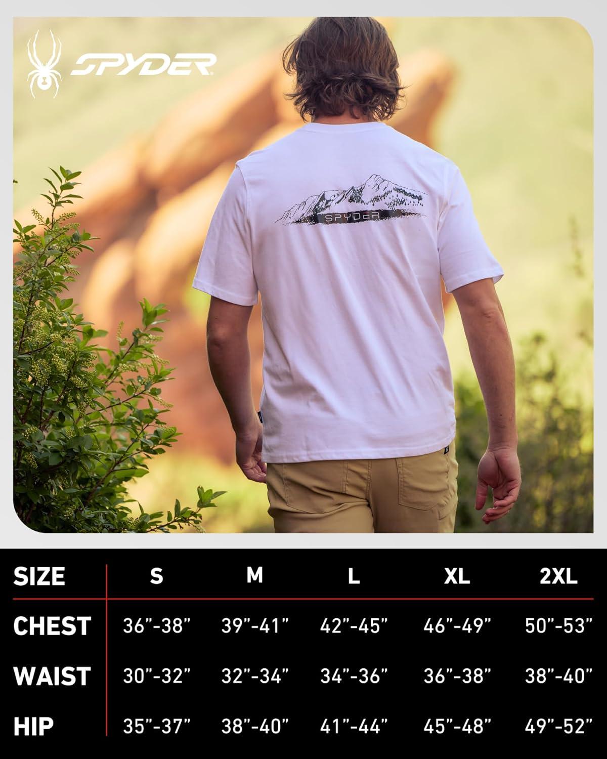 imageSpyder Mens TShirts Soft Cotton Blend Short Sleeve Graphic Tees Crew Neck Tshirt for Men Casual Shirts for Daily WearBurnt Orange