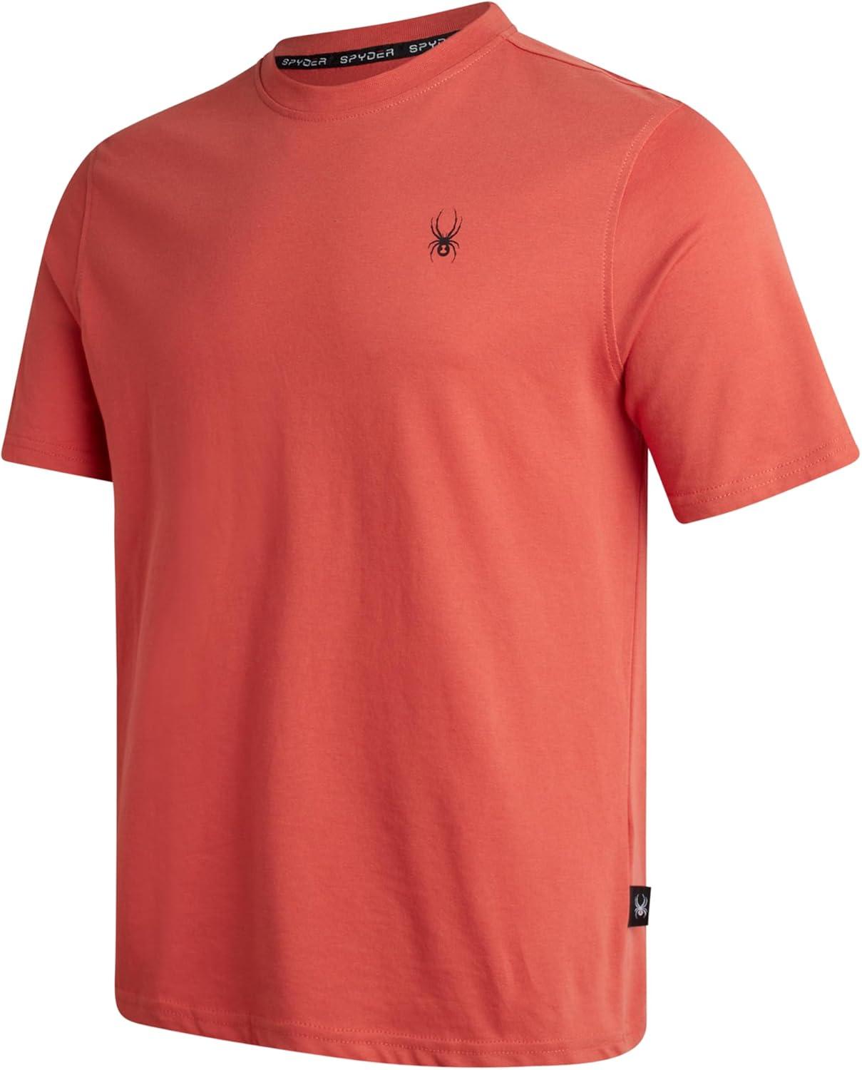imageSpyder Mens TShirts Soft Cotton Blend Short Sleeve Graphic Tees Crew Neck Tshirt for Men Casual Shirts for Daily WearBurnt Orange
