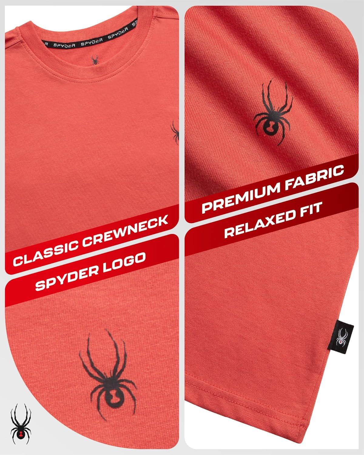 imageSpyder Mens TShirts Soft Cotton Blend Short Sleeve Graphic Tees Crew Neck Tshirt for Men Casual Shirts for Daily WearBurnt Orange