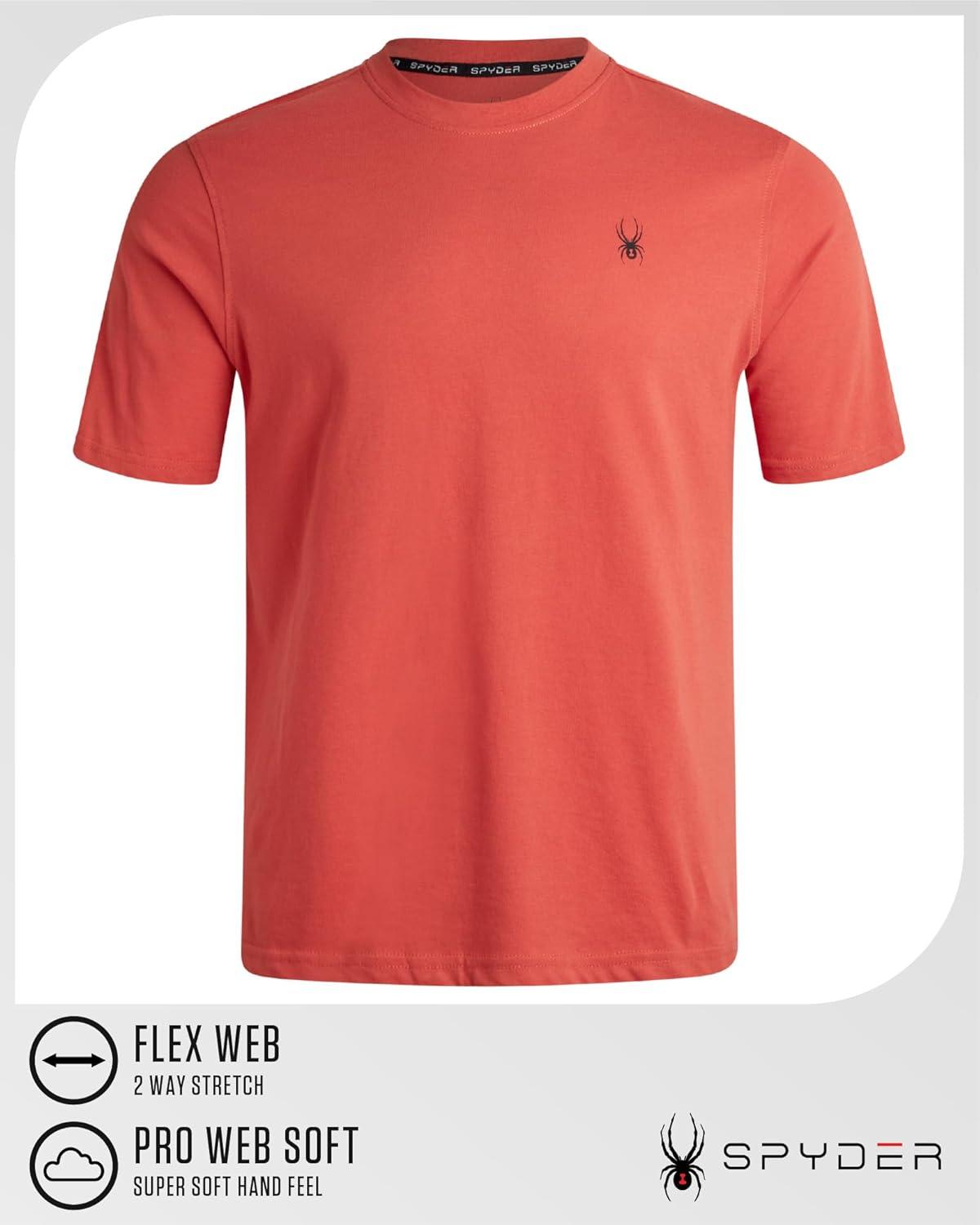 imageSpyder Mens TShirts Soft Cotton Blend Short Sleeve Graphic Tees Crew Neck Tshirt for Men Casual Shirts for Daily WearBurnt Orange