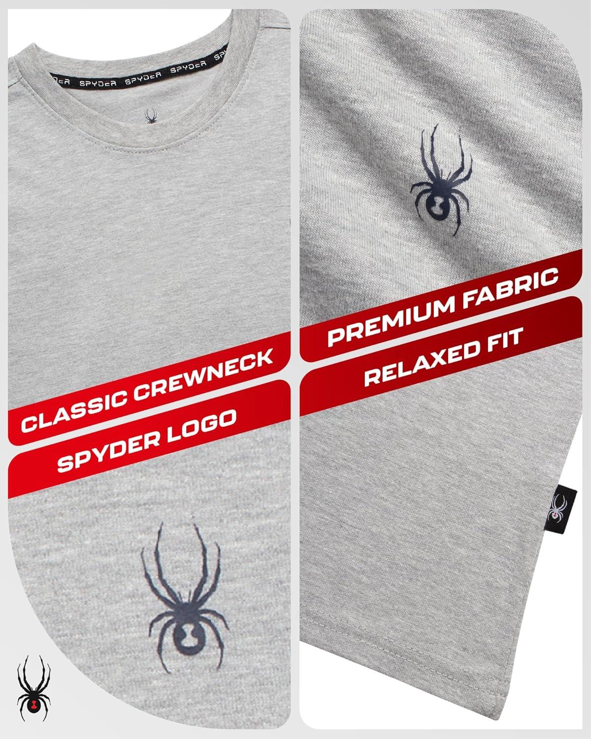imageSpyder Mens TShirts Soft Cotton Blend Short Sleeve Graphic Tees Crew Neck Tshirt for Men Casual Shirts for Daily WearHeather Grey